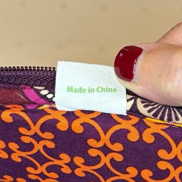 Vera Bradley Safari Sunset Tablet E-Reader Sleeve Purple Orange Retired 2011 - Picture 6 of 9